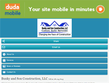 Tablet Screenshot of bunkyandsonconstruction.com